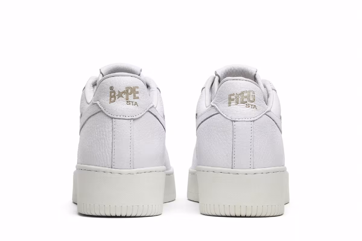 Ronnie Fieg x Bapesta Low White, view 7