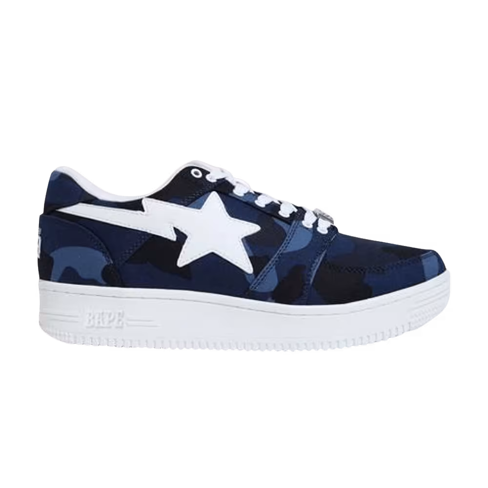 Bapesta Canvas Low Navy Camo