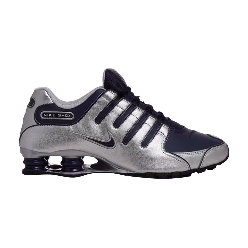 Nike Shox NZ Metallic Silver Midnight Navy