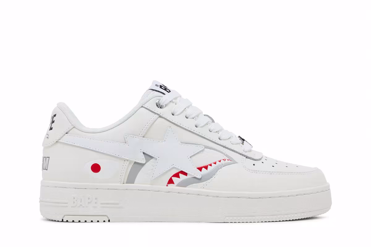 Bapesta Shark #2 M2 White, view 2