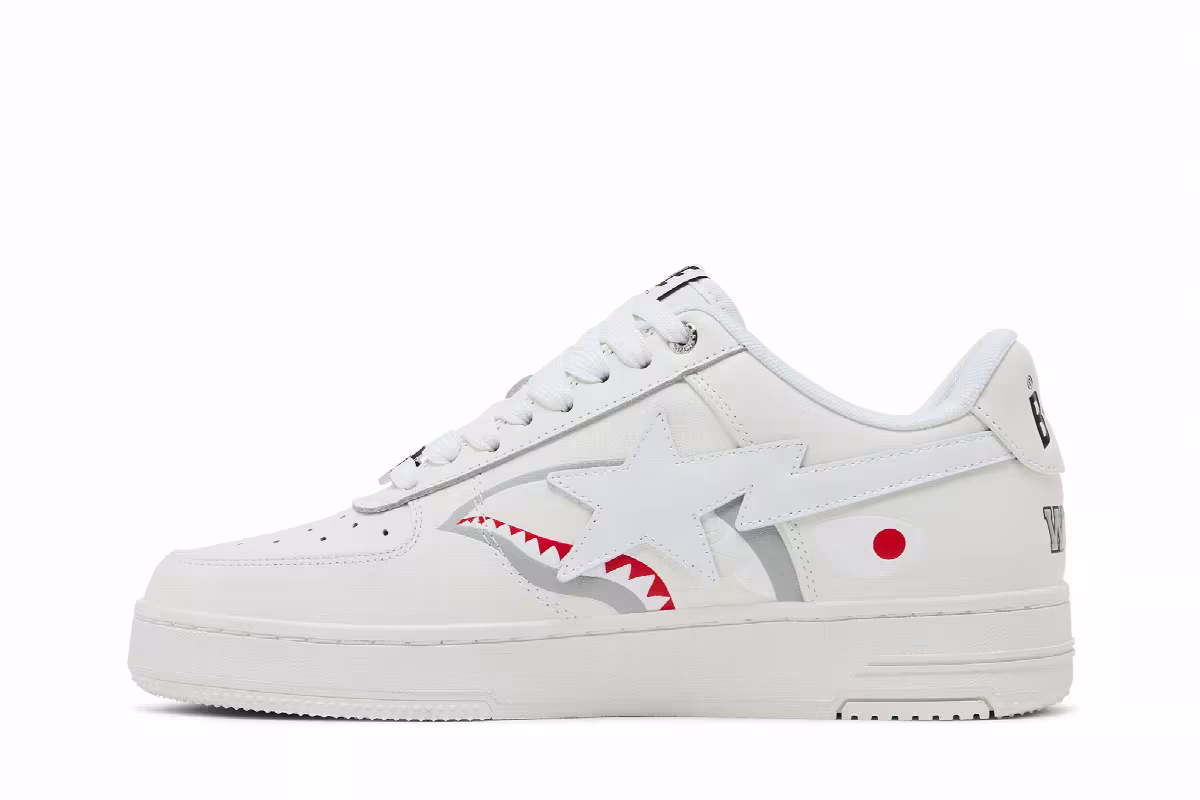 Bapesta Shark #2 M2 White, view 4