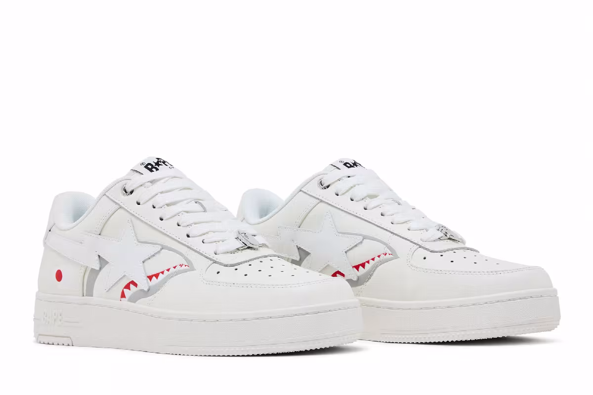Bapesta Shark #2 M2 White, view 9