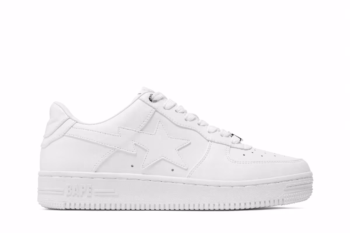 GOAT x Bapesta M1 Removable Tassel White, view 2