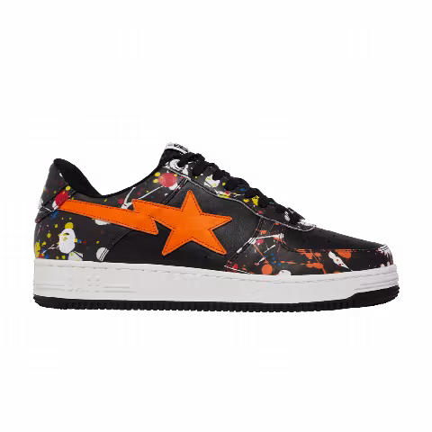 Bapesta Low 'Paint Splatter - Black'