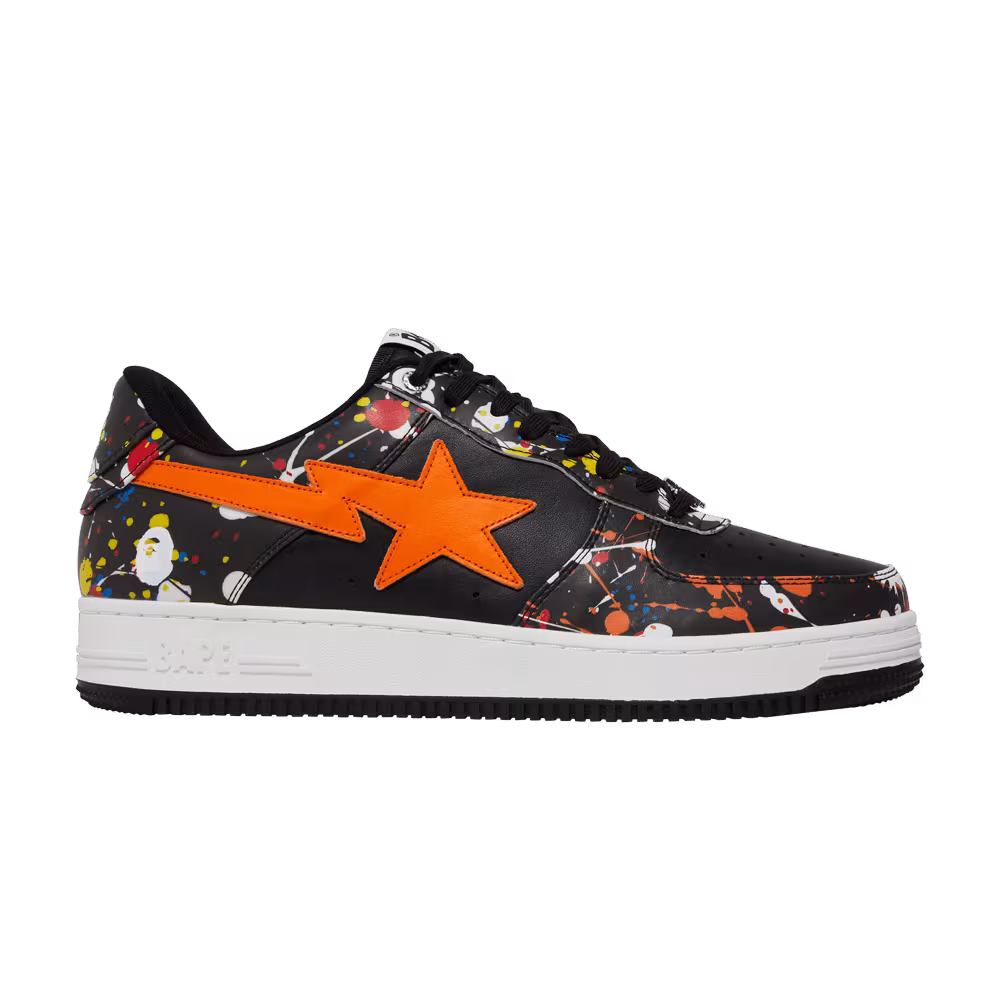 Bapesta Low Paint Splatter - Black