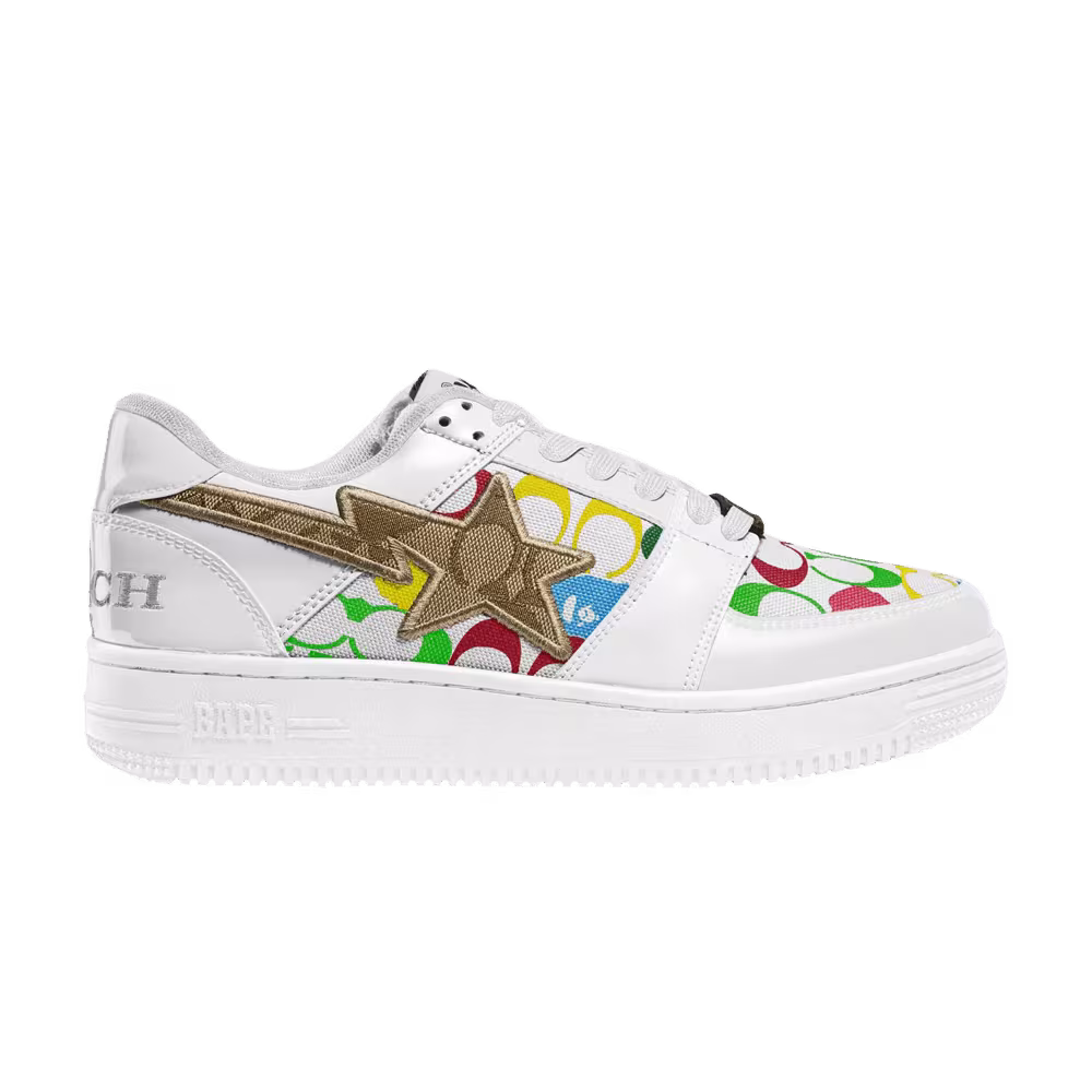 Coach x Bapesta Low White Multi Camo