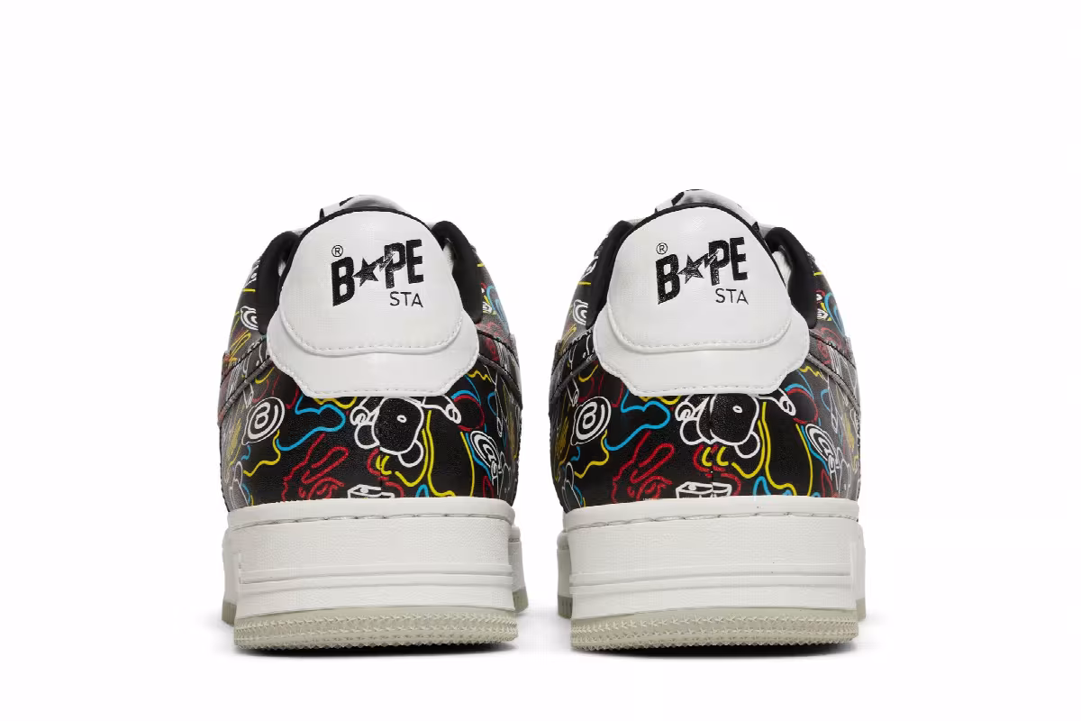 Medicom Toy x Bapesta Low M2 Be@r Camo - Black, view 7