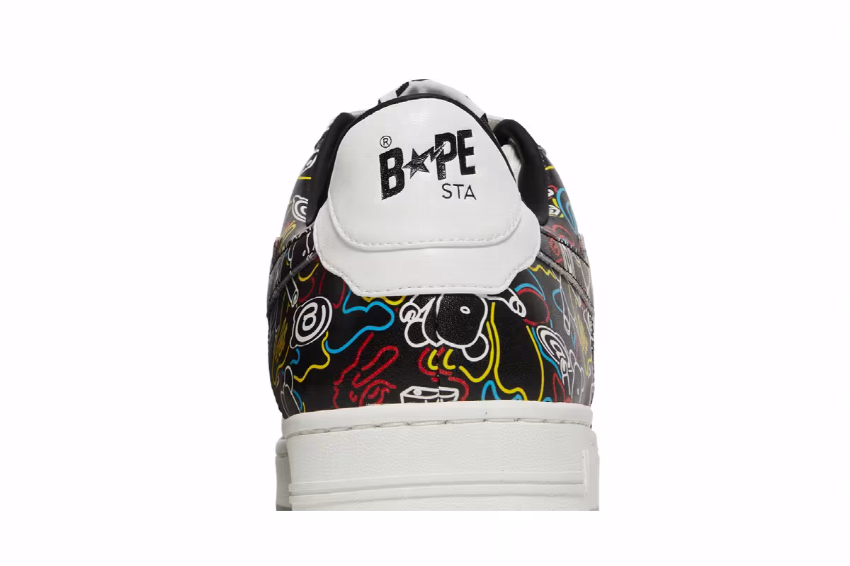 Medicom Toy x Bapesta Low M2 Be@r Camo - Black, view 8