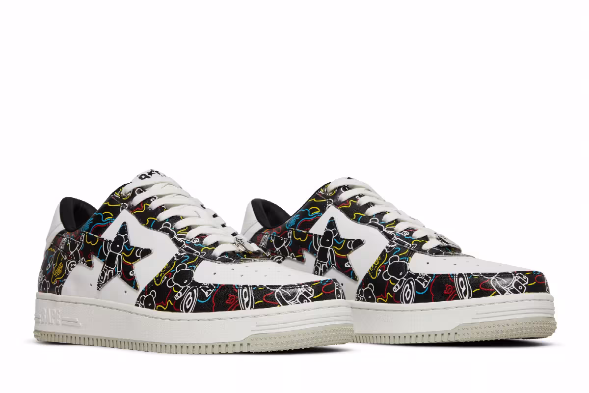 Medicom Toy x Bapesta Low M2 Be@r Camo - Black, view 9