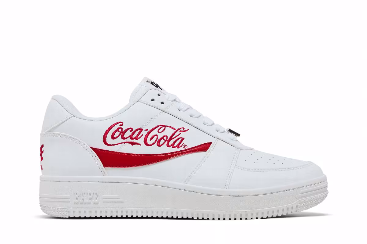 Coca-Cola x Bapesta Low White, view 2