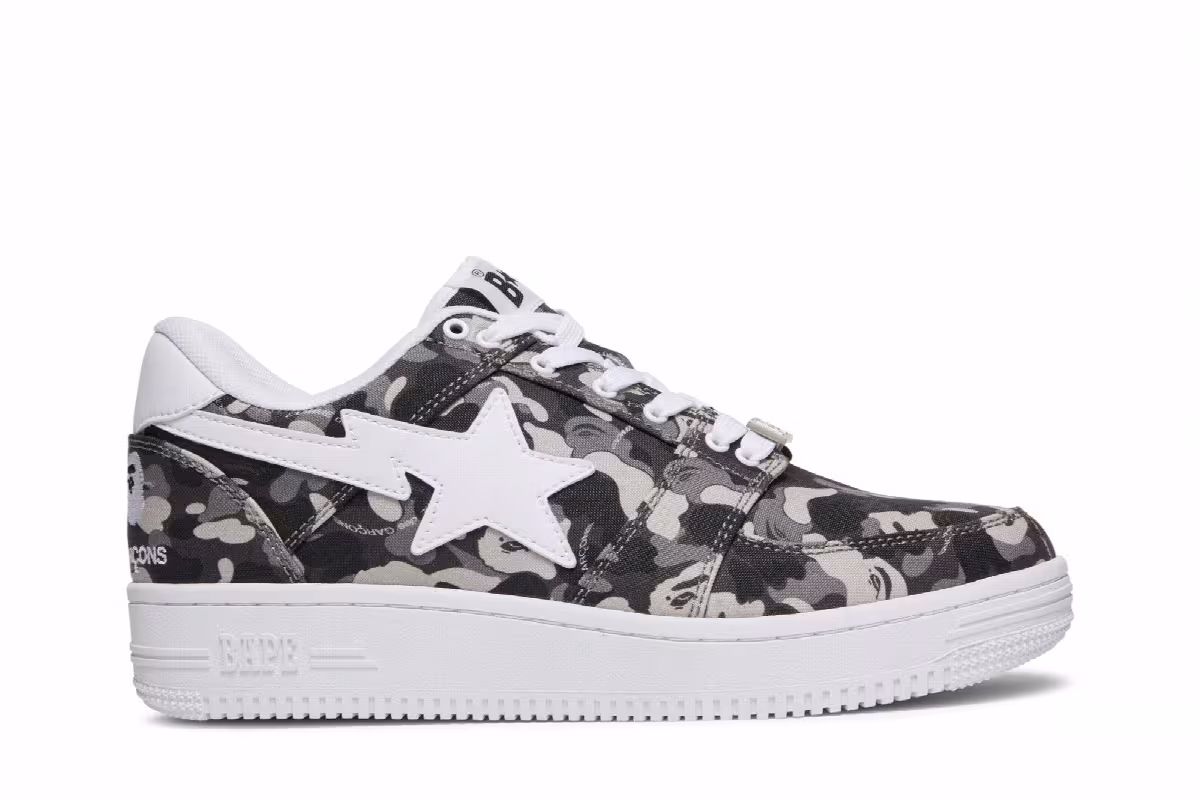 Comme des Garçons x Bapesta Low White Camo, view 2