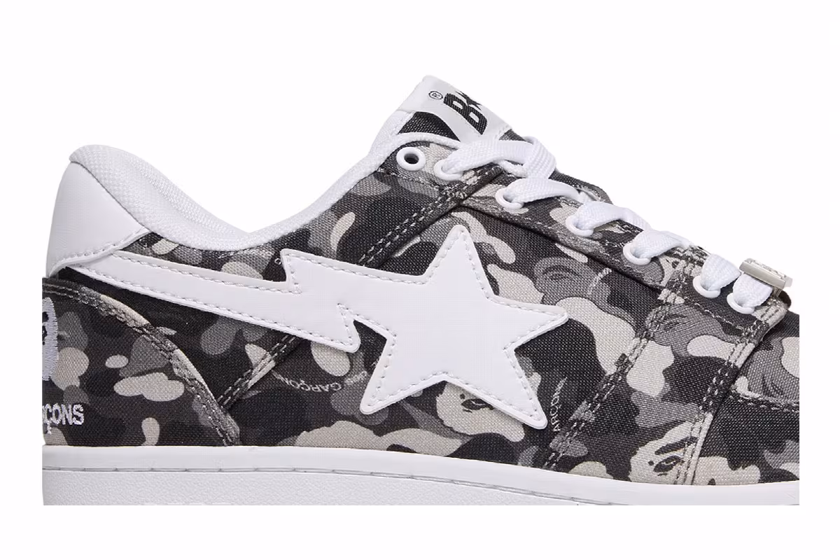 Comme des Garçons x Bapesta Low White Camo, view 3