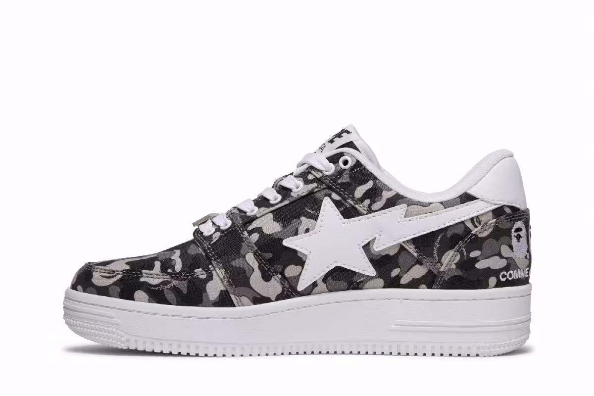 Comme des Garçons x Bapesta Low White Camo, view 4