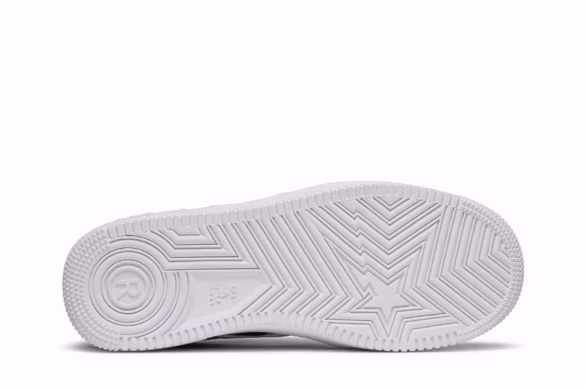 Comme des Garçons x Bapesta Low White Camo, view 5