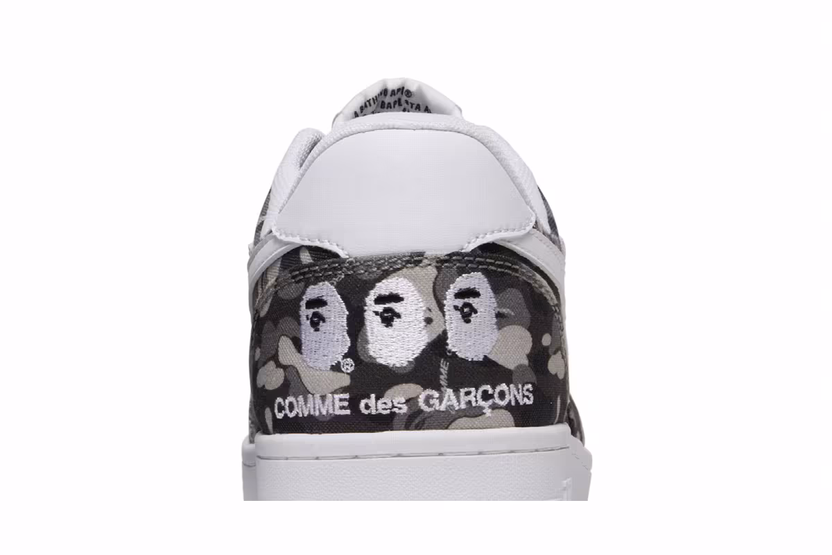 Comme des Garçons x Bapesta Low White Camo, view 8