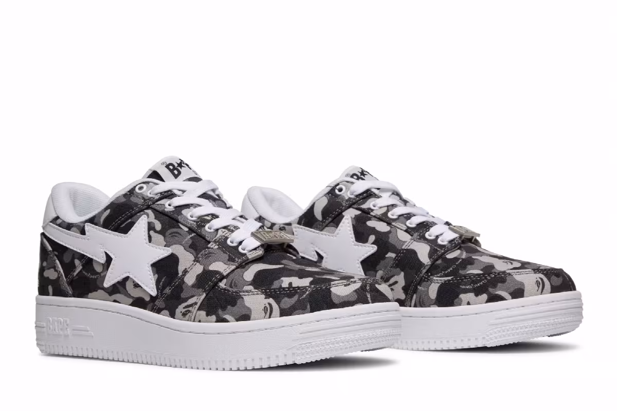 Comme des Garçons x Bapesta Low White Camo, view 9