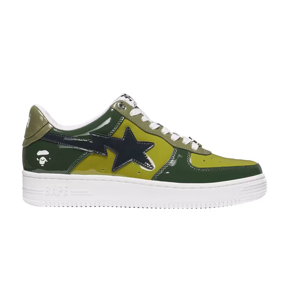 Bapesta Low M1 Color Camo Combo - Olive Drab