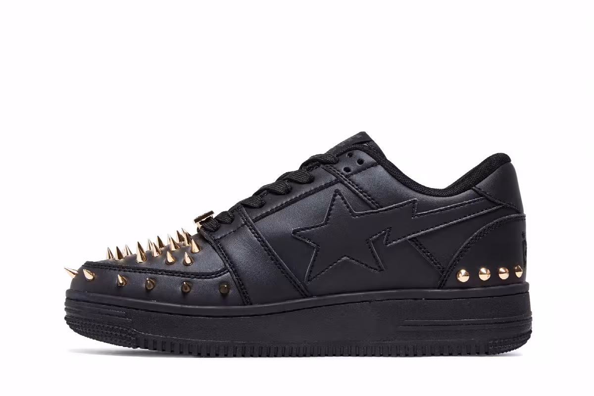 Bapesta Studded Black, view 4