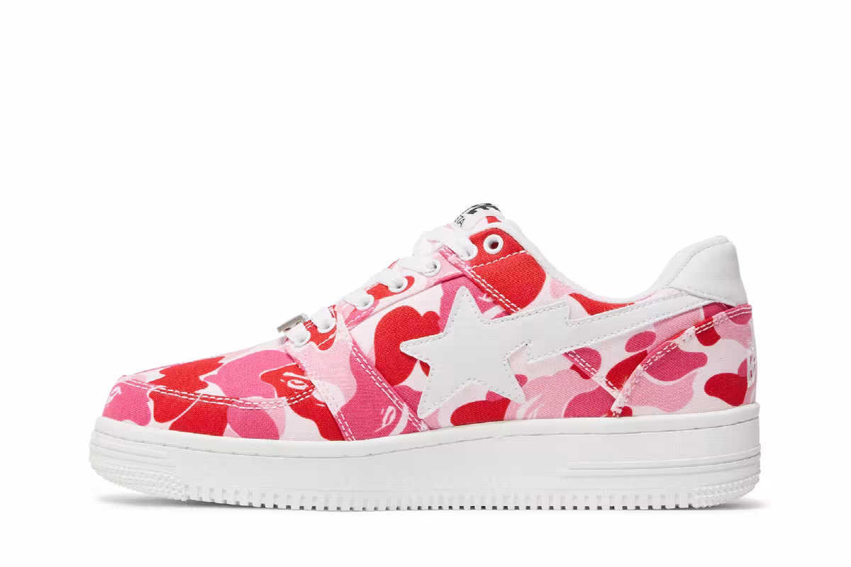Bapesta Low ABC Camo - Pink, view 4