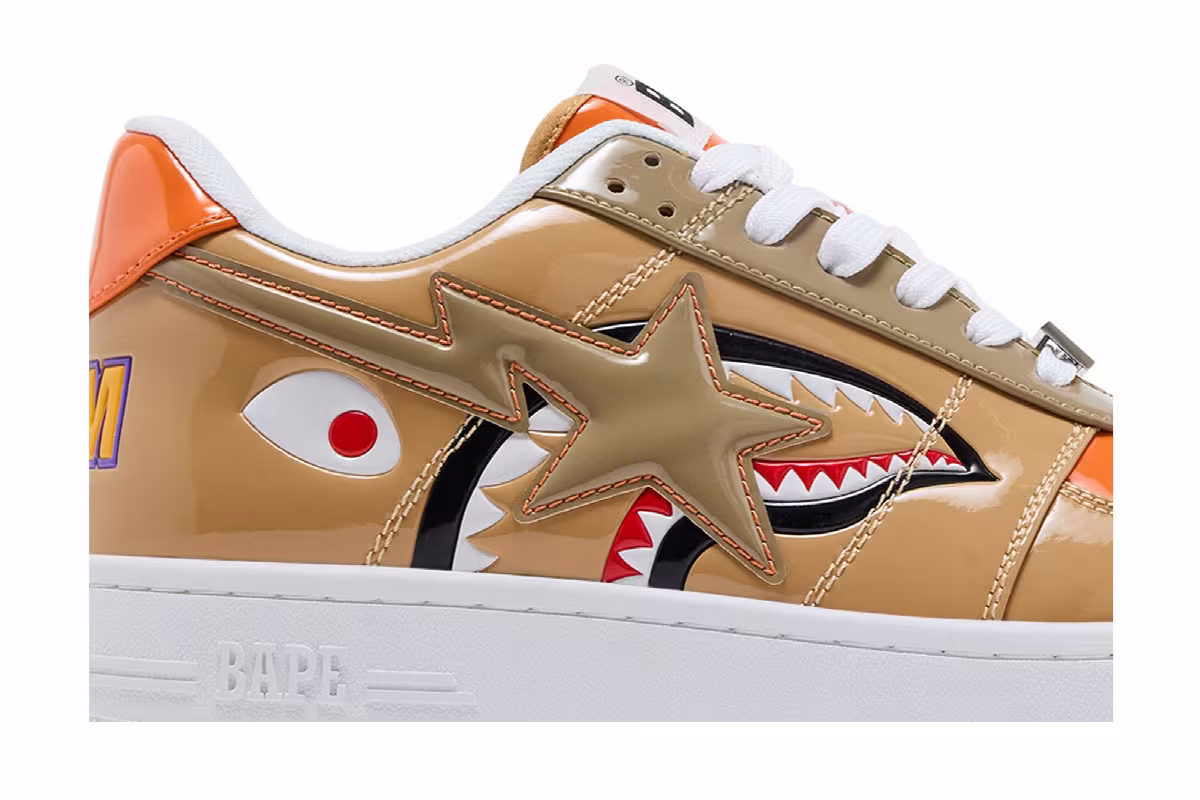 Bapesta Low M1 Mad Shark - Beige, view 3