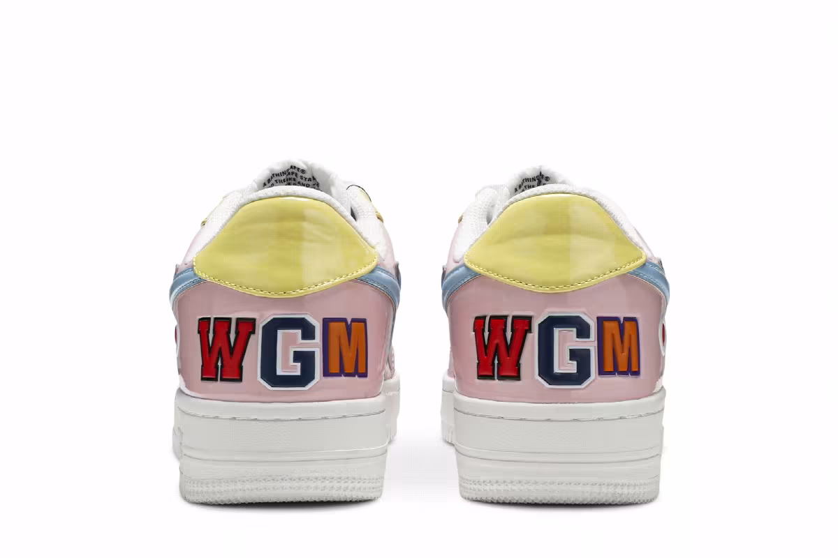 Bapesta Low M1 Pink Shark Face, view 7