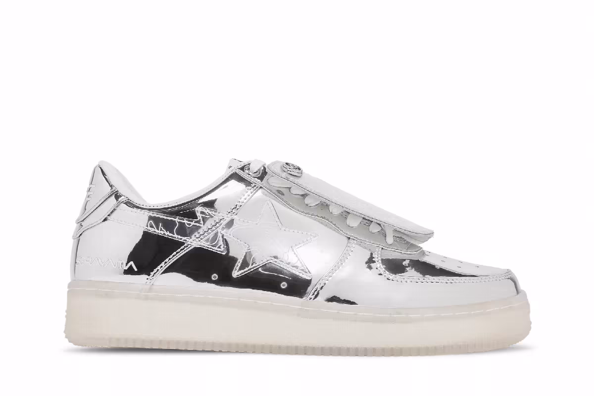 Hajime Sorayama x Bapesta Silver, view 2