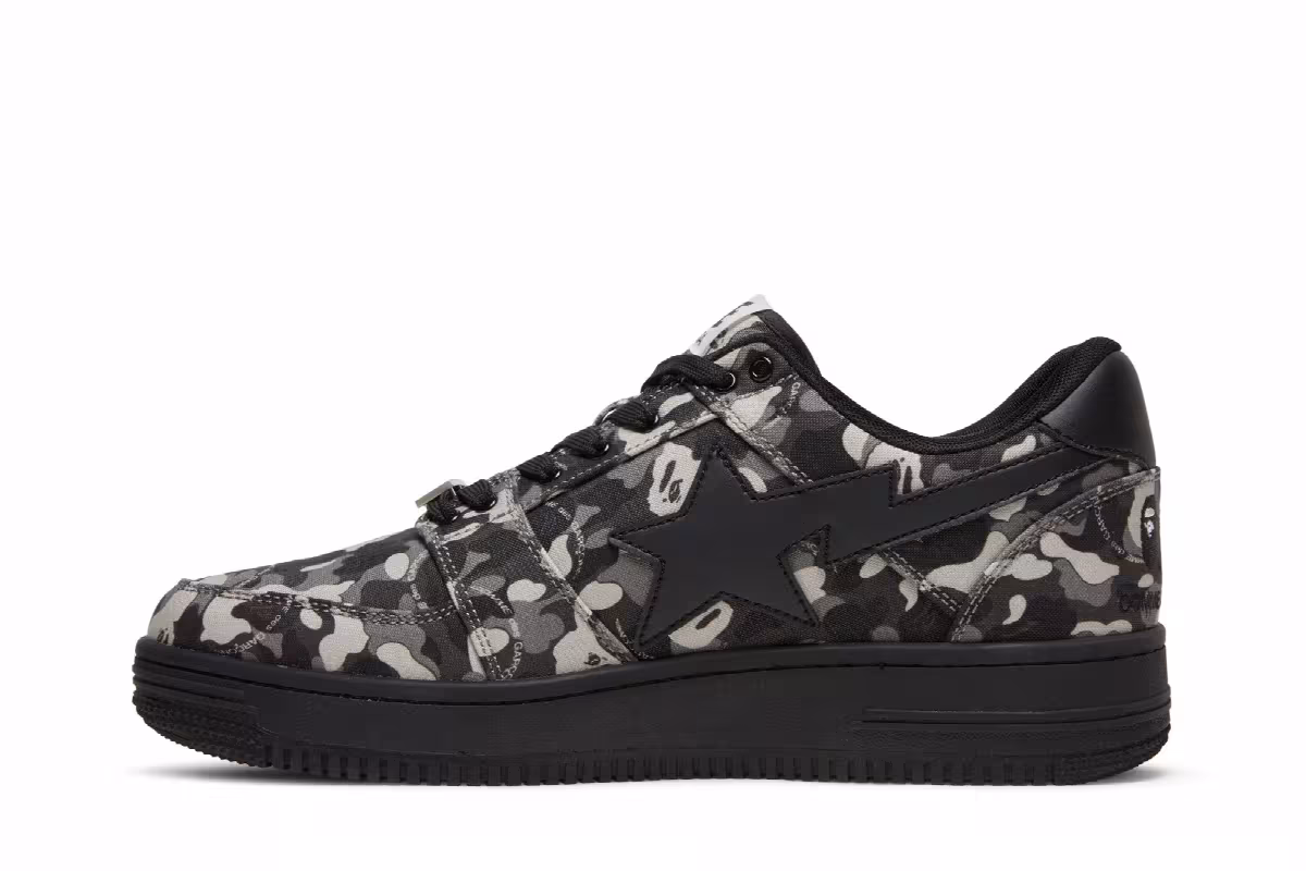 Comme des Garçons x Bapesta Low Black Camo, view 4