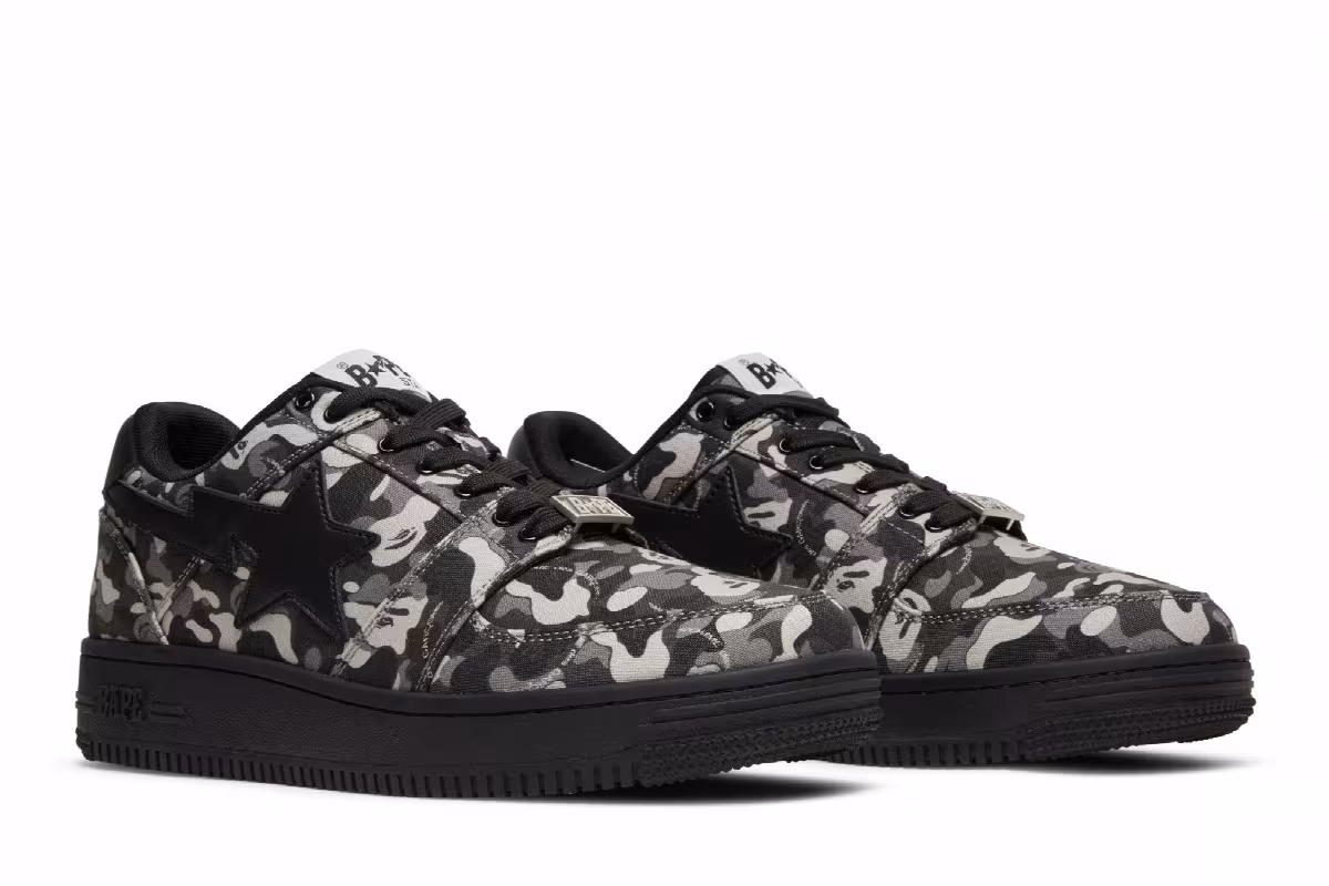 Comme des Garçons x Bapesta Low Black Camo, view 9
