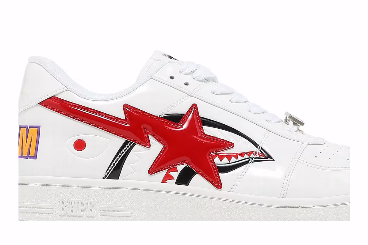 Bapesta Low M2 Shark Face - White, view 3