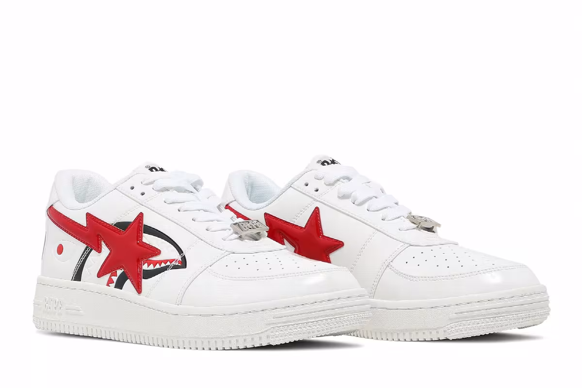 Bapesta Low M2 Shark Face - White, view 9