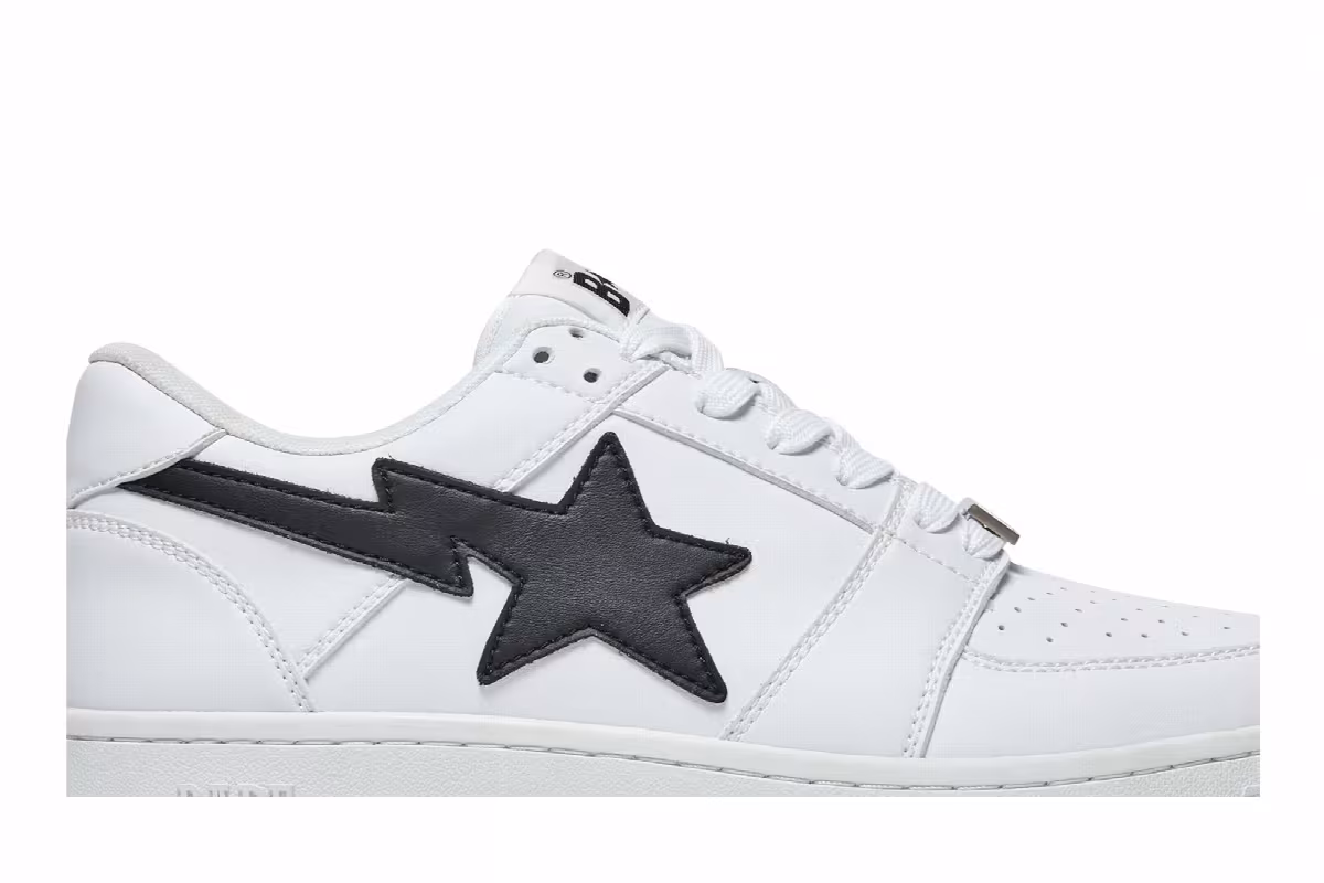 Bapesta Low M2 White Black, view 3