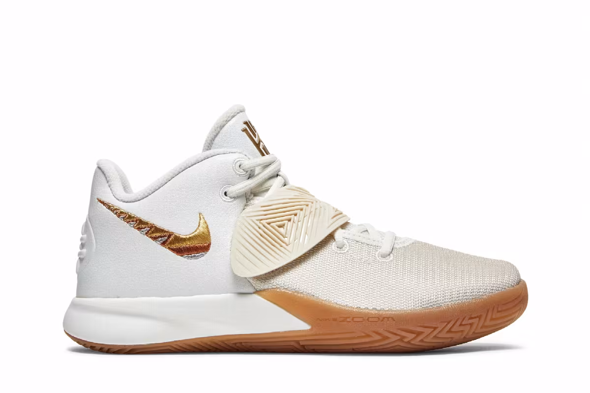 Nike Kyrie Flytrap 3 EP White Metallic Gold, view 2