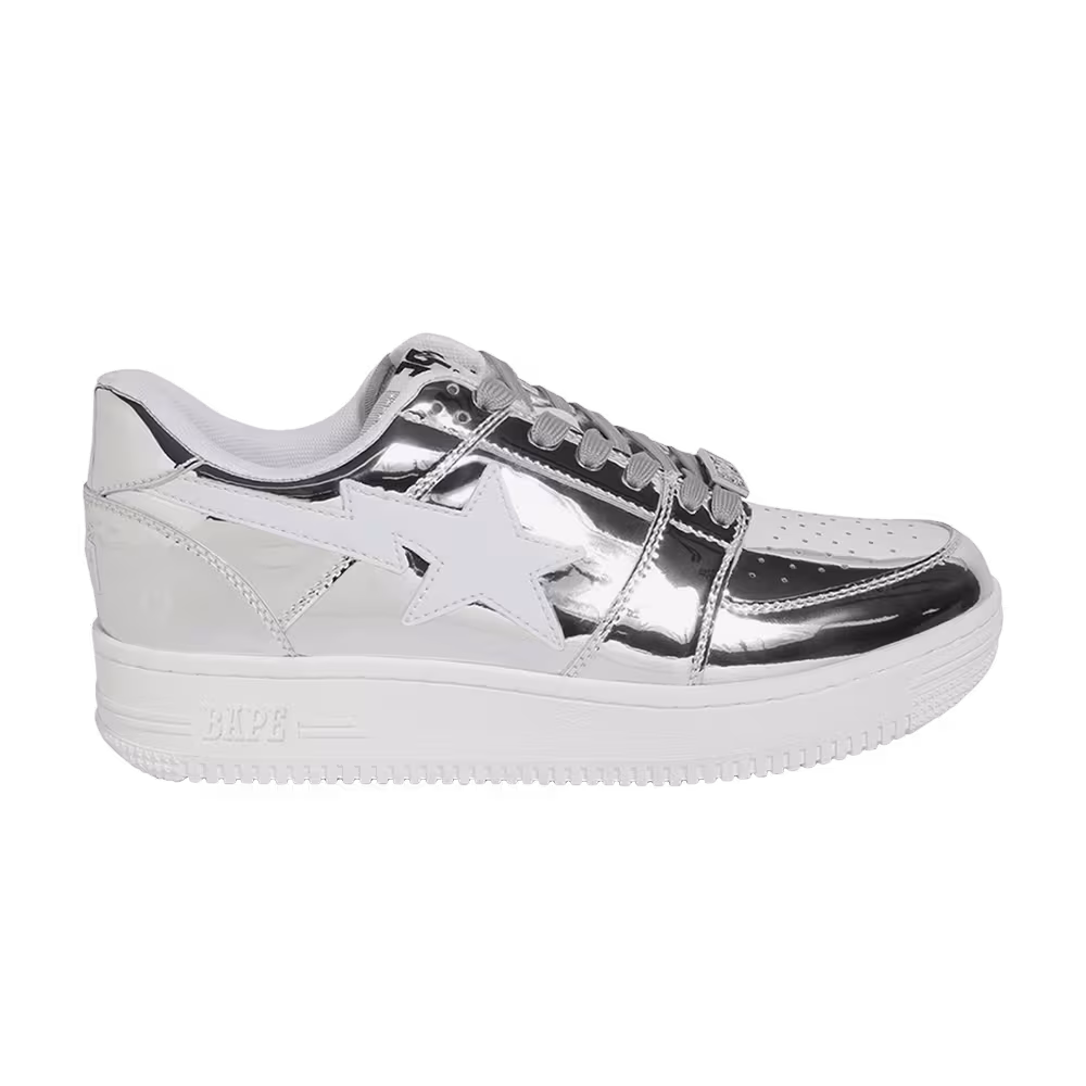 Bapesta Low Silver Foil