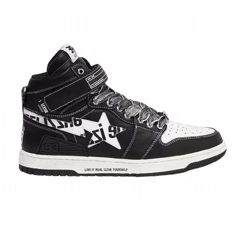 IZZUE x Bapesta Mid 'Black White'