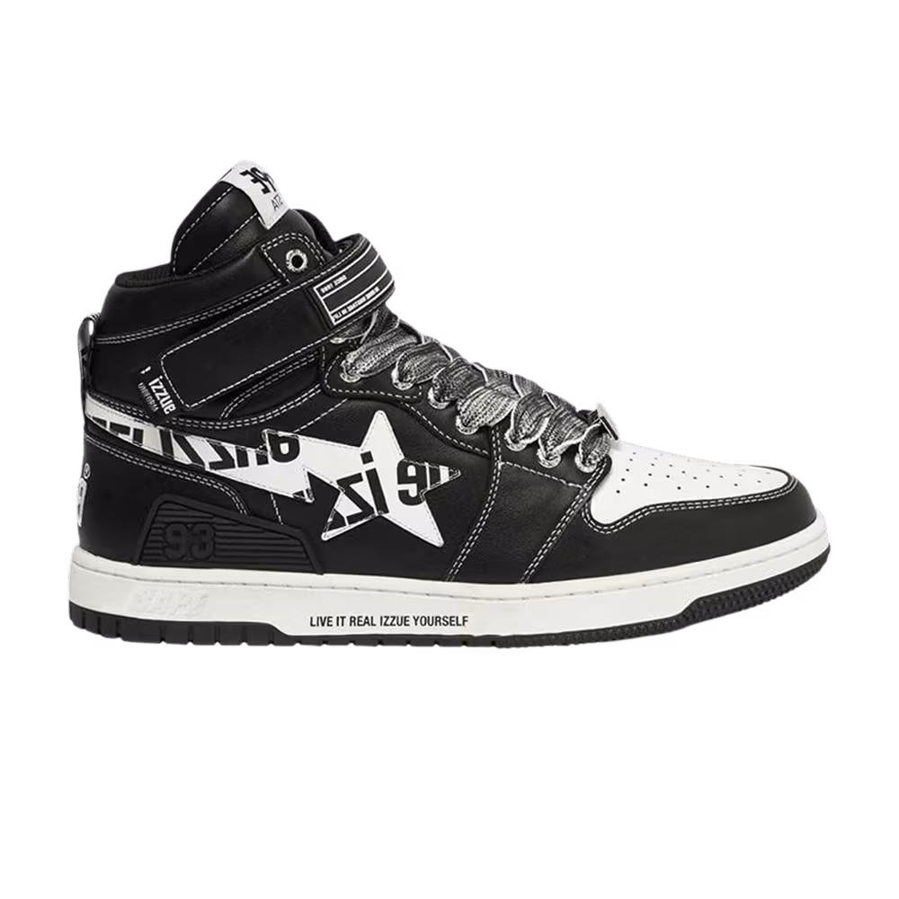 IZZUE x Bapesta Mid Black White