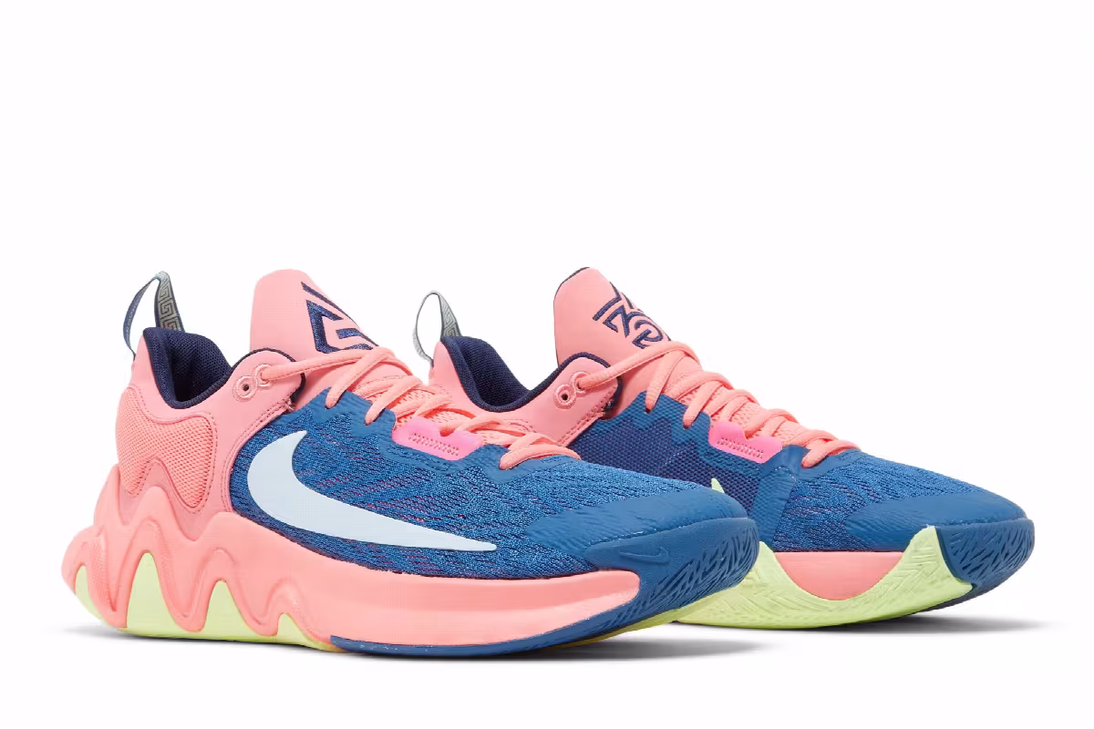 Nike Giannis Immortality 2 Dark Marina Blue Laser Crimson, view 9
