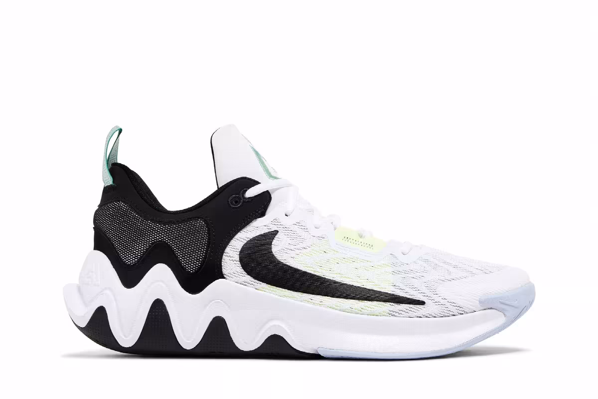 Nike Giannis Immortality 2 White Black Volt, view 2