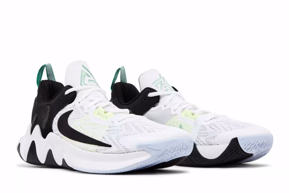 Nike Giannis Immortality 2 White Black Volt, view 9