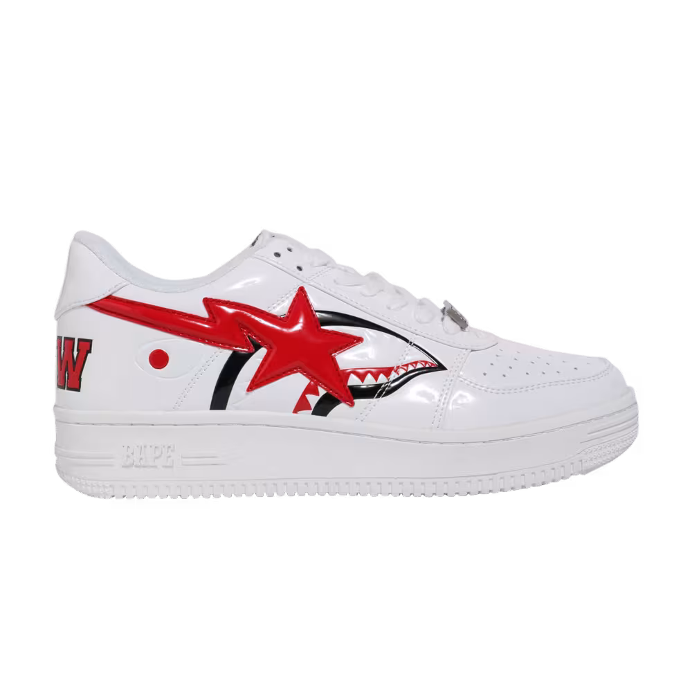 Bapesta Low White Shark Face