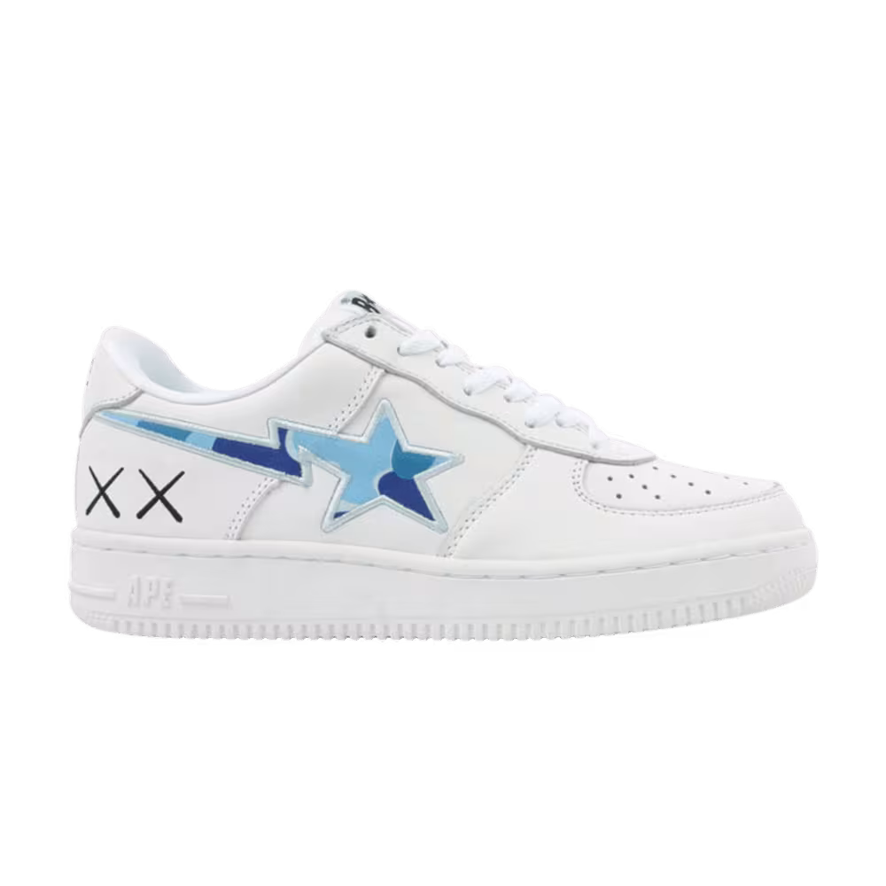 Kaws x Bapesta FS-001 Low White Blue Camo