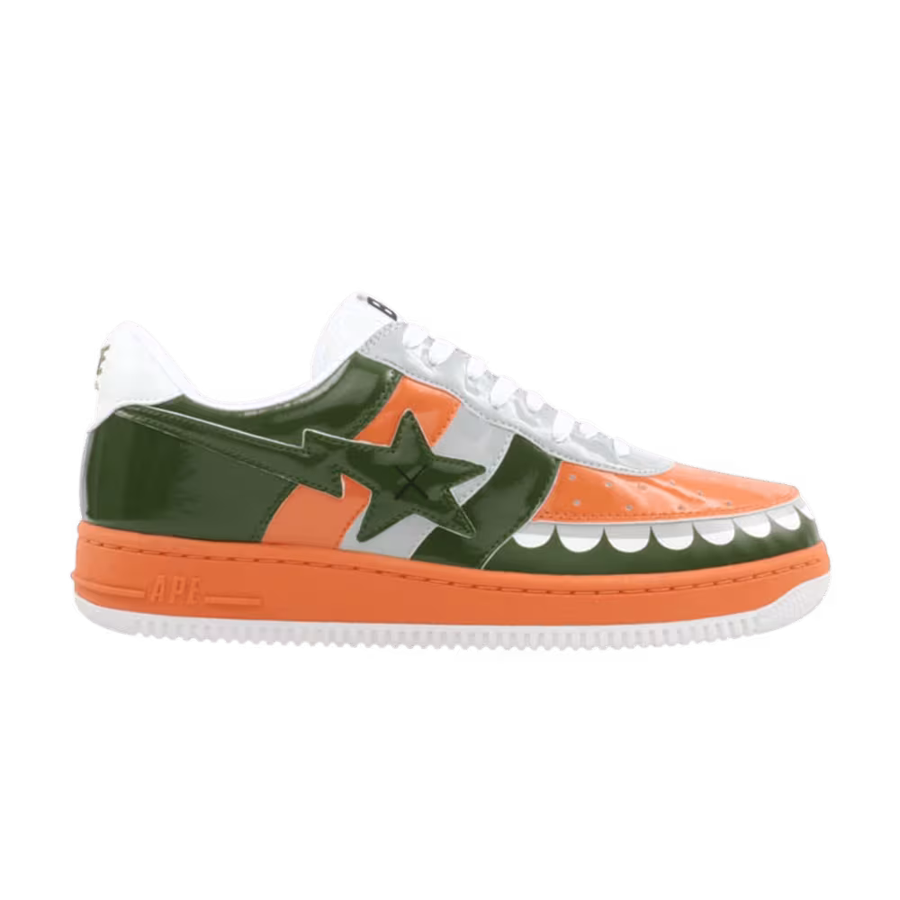 Kaws x Bapesta FS-029 Low Chompers - Orange Green