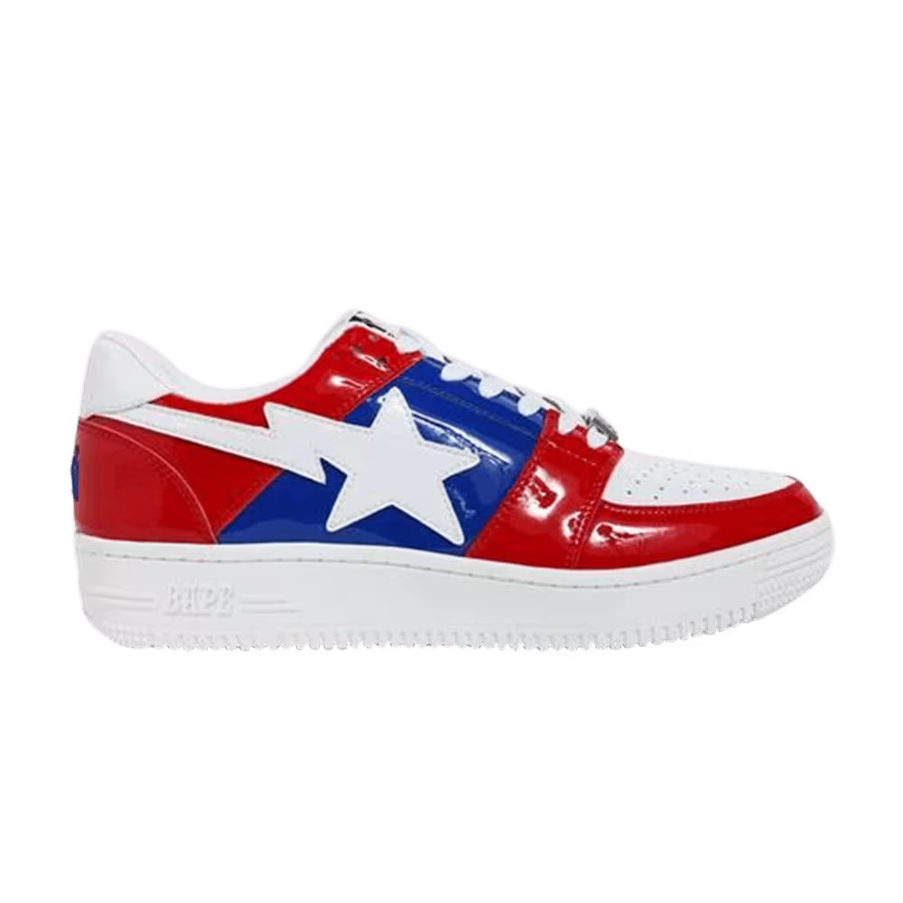 Bapesta Low Red Blue White