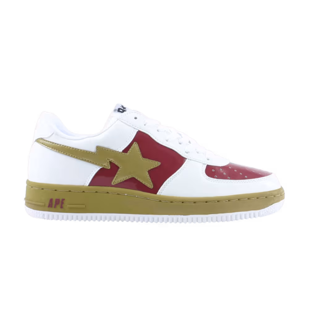 Bapesta FS-001 Low White Burgundy