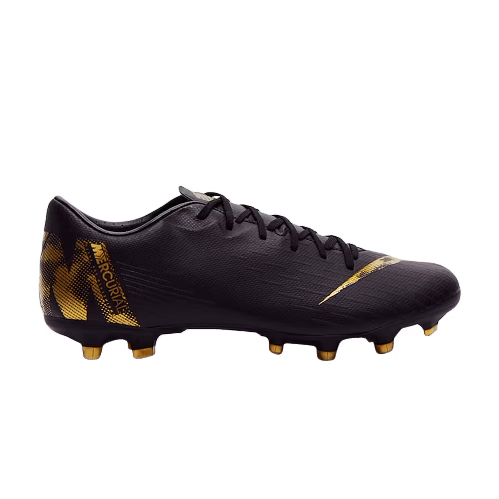 Nike Mercurial Vapor 12 Academy FG MG Black Metallic Gold