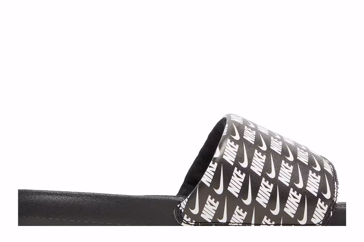 Nike Victori One Slide Print Repeat Logo - Black, view 3