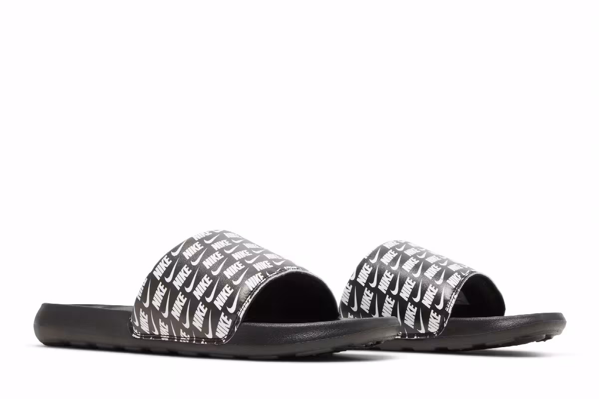 Nike Victori One Slide Print Repeat Logo - Black, view 9