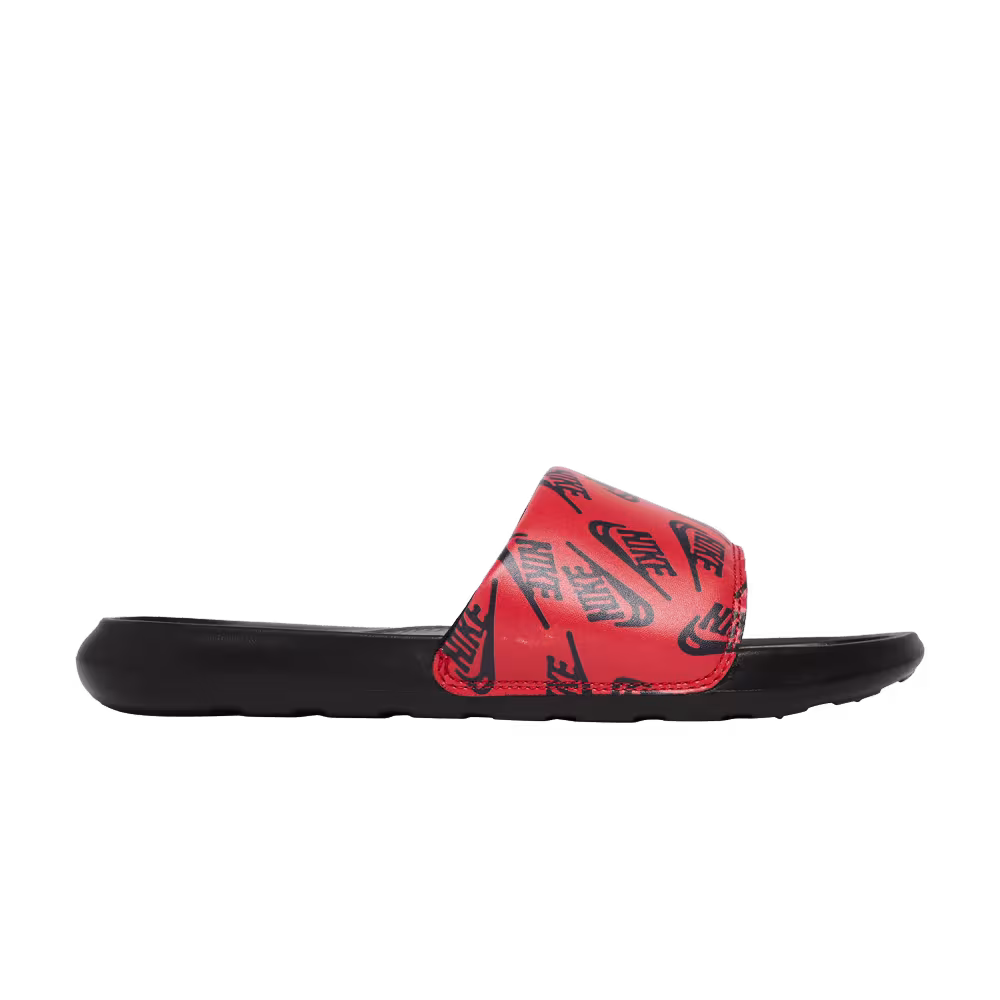 Nike Victori One Slide Repeat Logo - Black University Red