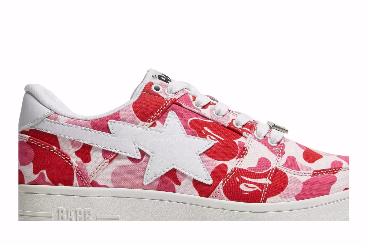 Women's Bapesta Low ABC Camo - Pink, view 3