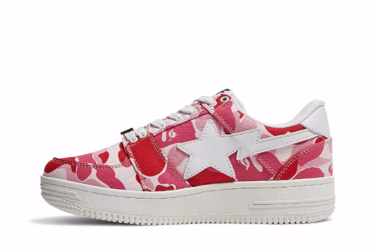 Women's Bapesta Low ABC Camo - Pink, view 4