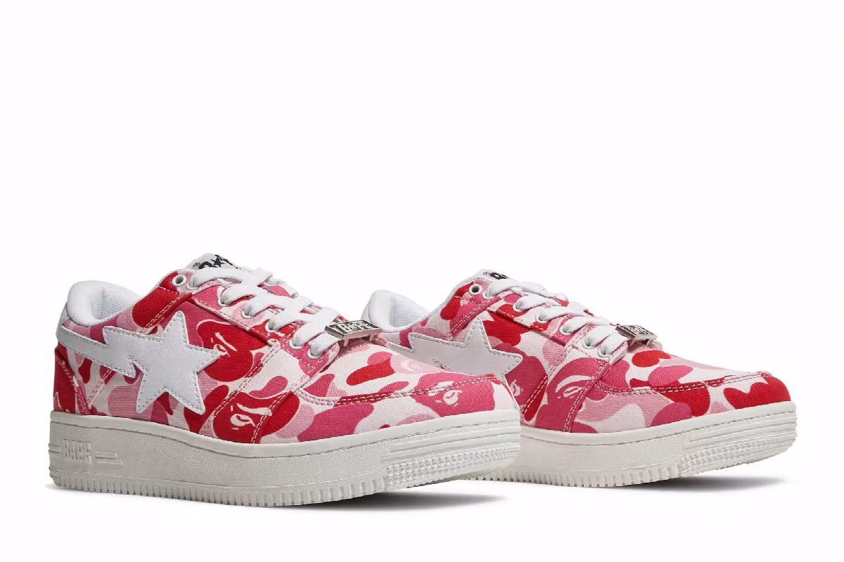 Women's Bapesta Low ABC Camo - Pink, view 9